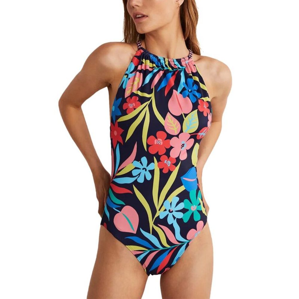 Boden Low Back Twist Braid Swimsuit
